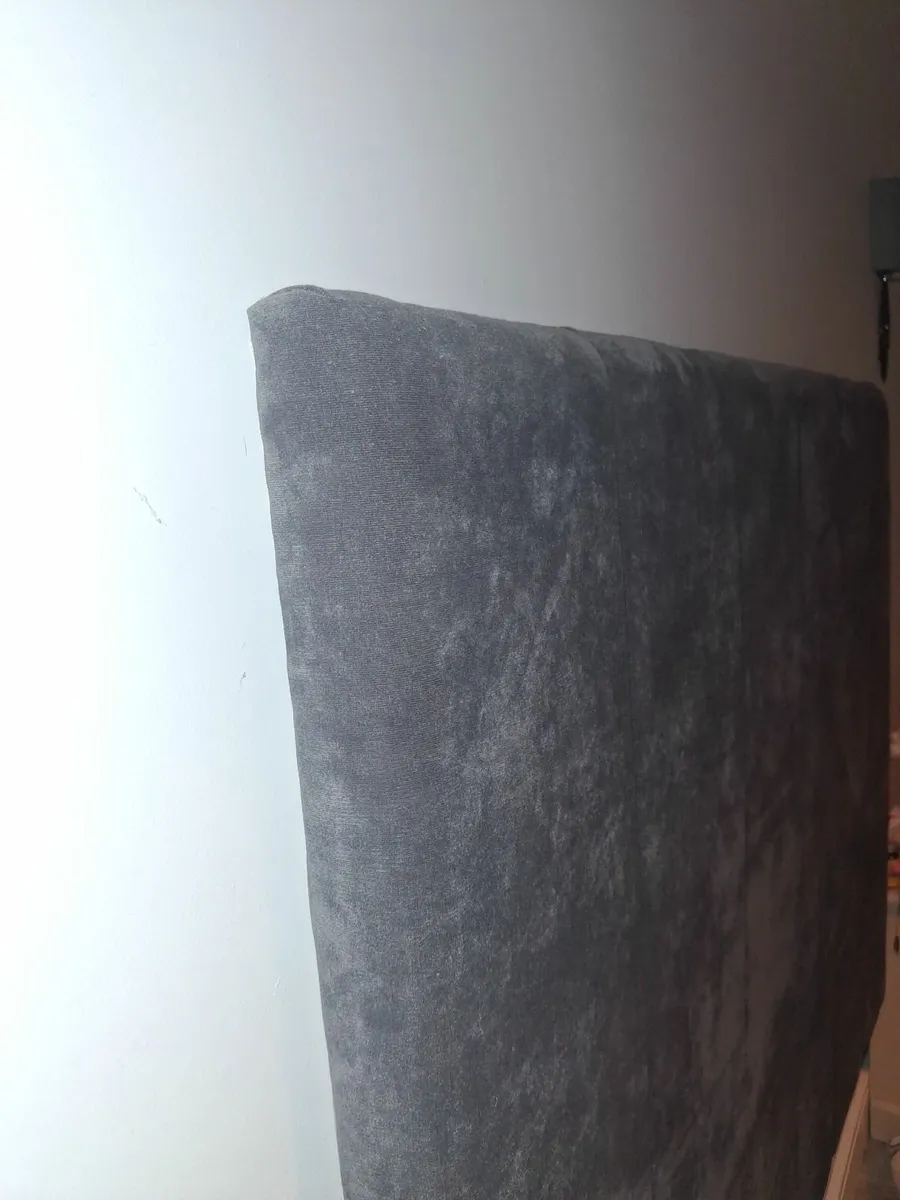 5Ft Headboard & Base -  Charcoal Grey - Image 3