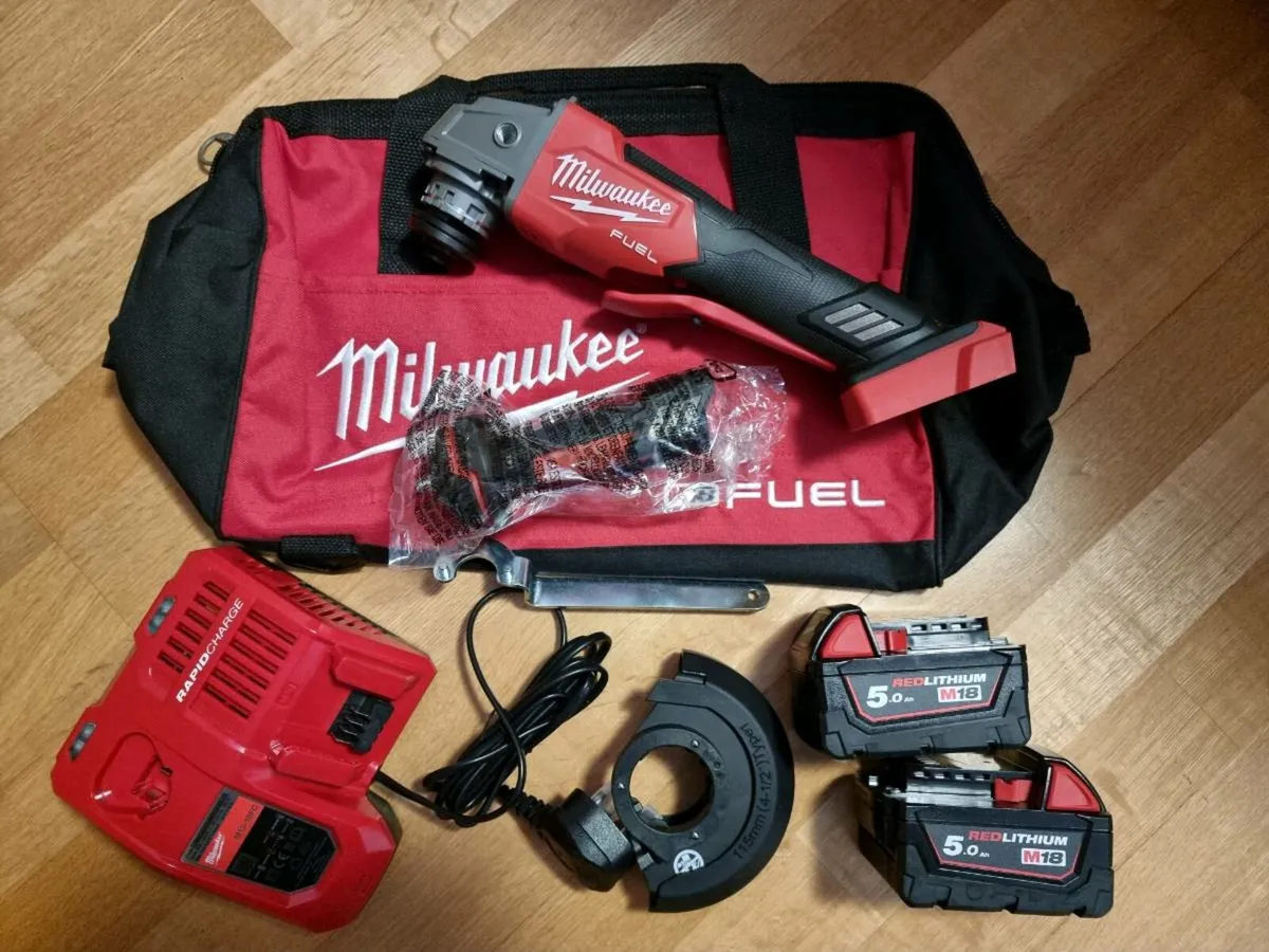 Milwaukee M18 Fuel Paddle Switch Angle Grinder Kit - Image 1
