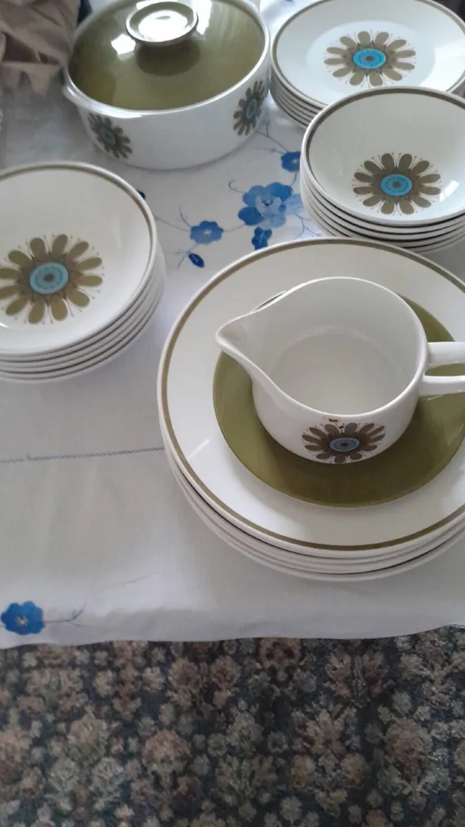 Dinner Service Retro Vintage Green J G Meakin - Image 2
