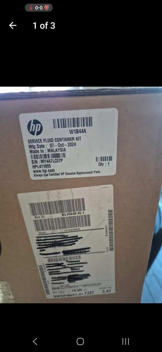 Genuine HP Service Fluid Container – W1B44A (New & - Image 2