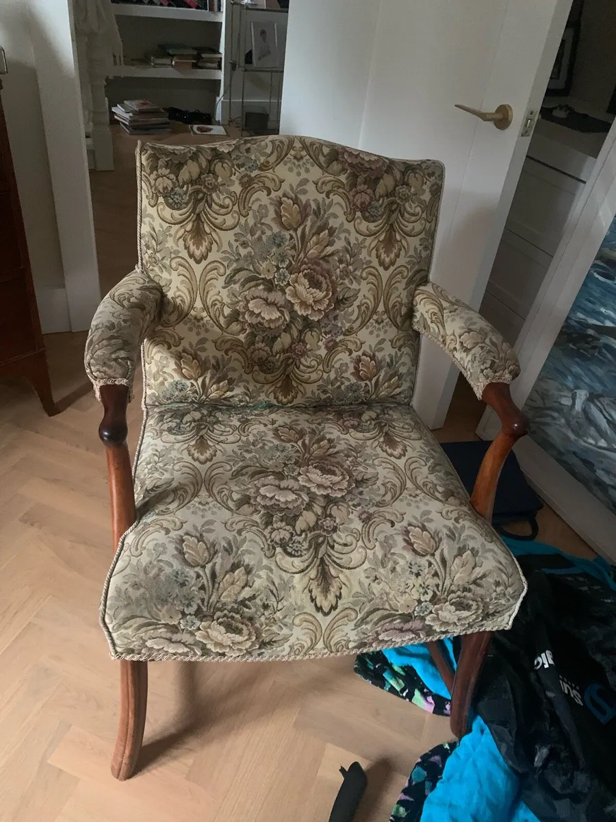 Antique Library Chair - Image 1