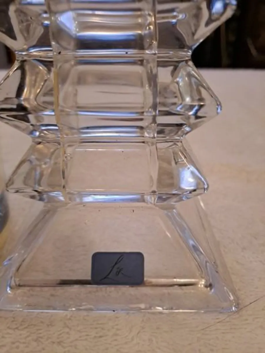 Crystal candle holder and candle NEW - Image 3