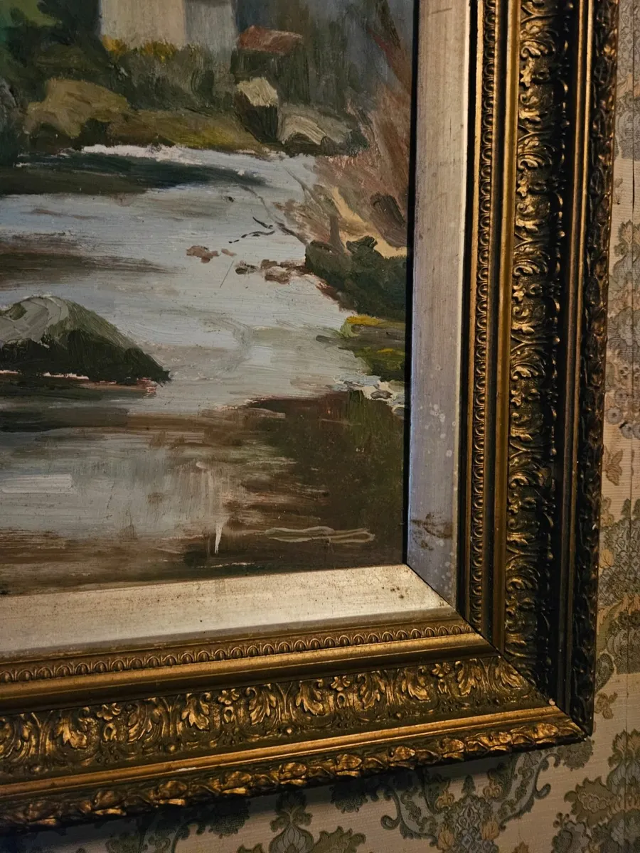 Vintage Oil on Canvas Picture - Image 4