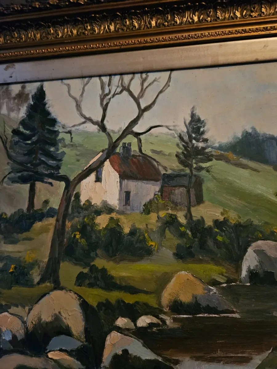 Vintage Oil on Canvas Picture - Image 3