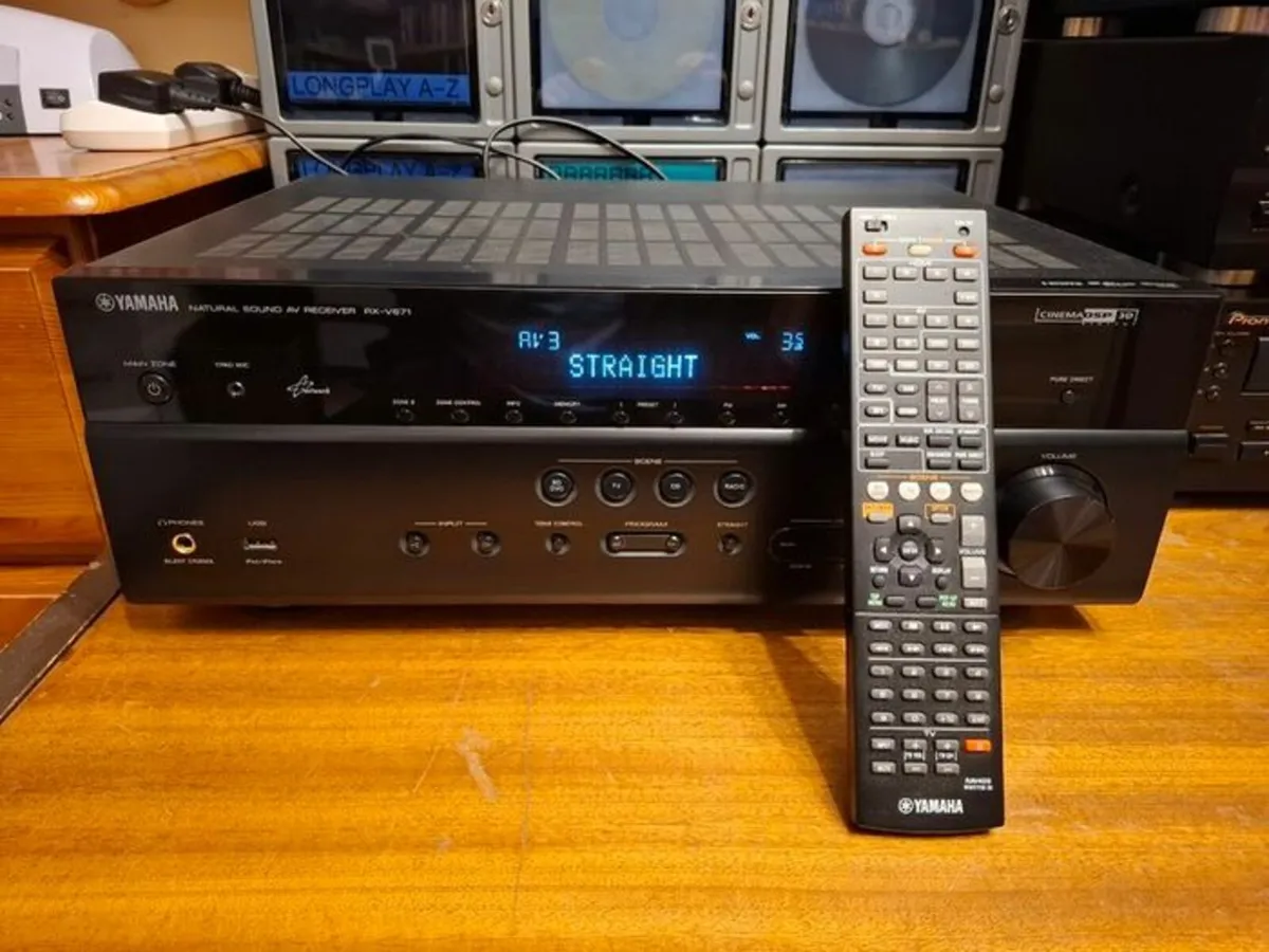 Yamaha RX-V671 3D AV Receiver c/w remote - AS NEW - Image 1