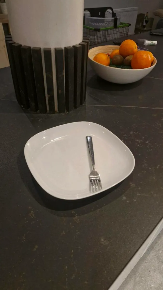 Plate and fork