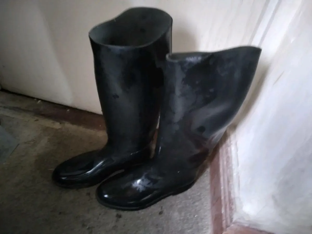 Rubber Riding Boots Size 41/7.5. FREE to COLLECT - Image 4