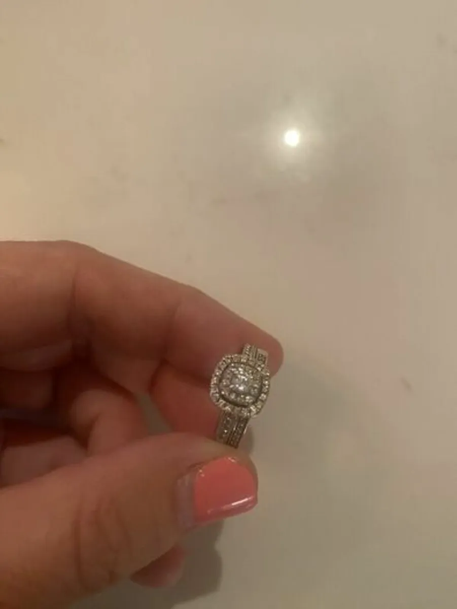 9ct Gold Wedding & Engagement Ring Set