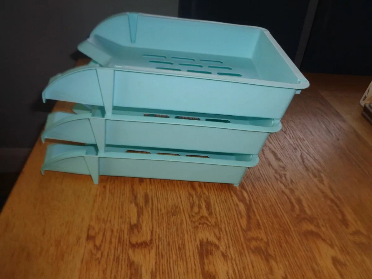 3 Tier Plastic A4 Size Letter Trays for Sale - Image 2