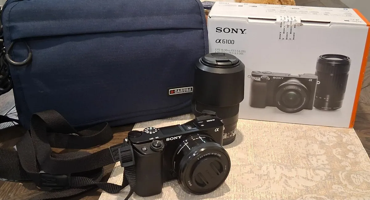 Sony Alpha a6100 24.2MP Black 16-50mm & 55-210mm - Image 1