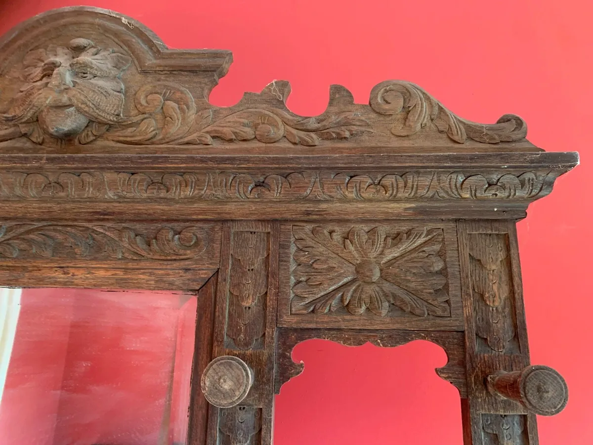 Oak Hall & Coat Stand - Image 4