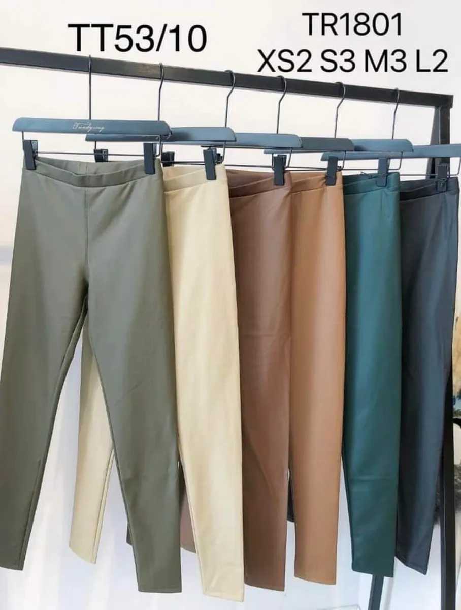 High Waist PU Leggings - Image 3