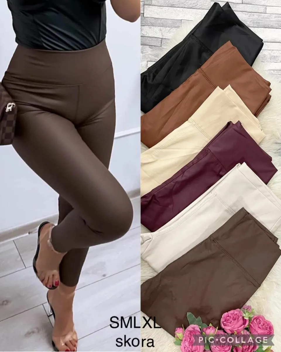 High Waist PU Leggings - Image 2