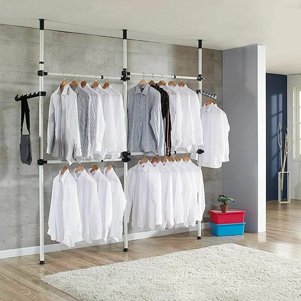 Telescopic Clothes Rail - Adjustable Wardrobe - Image 1