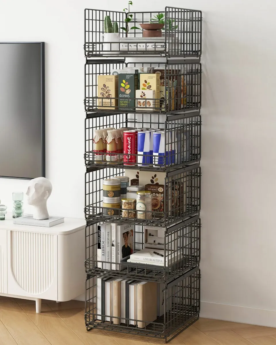 6 Pack Pull out Wardrobe Storage Organiser Drawer - Image 2