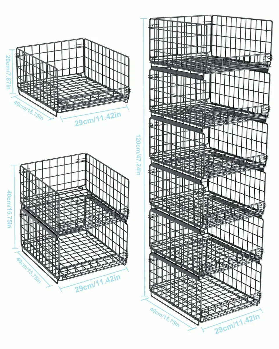 6 Pack Pull out Wardrobe Storage Organiser Drawer - Image 3