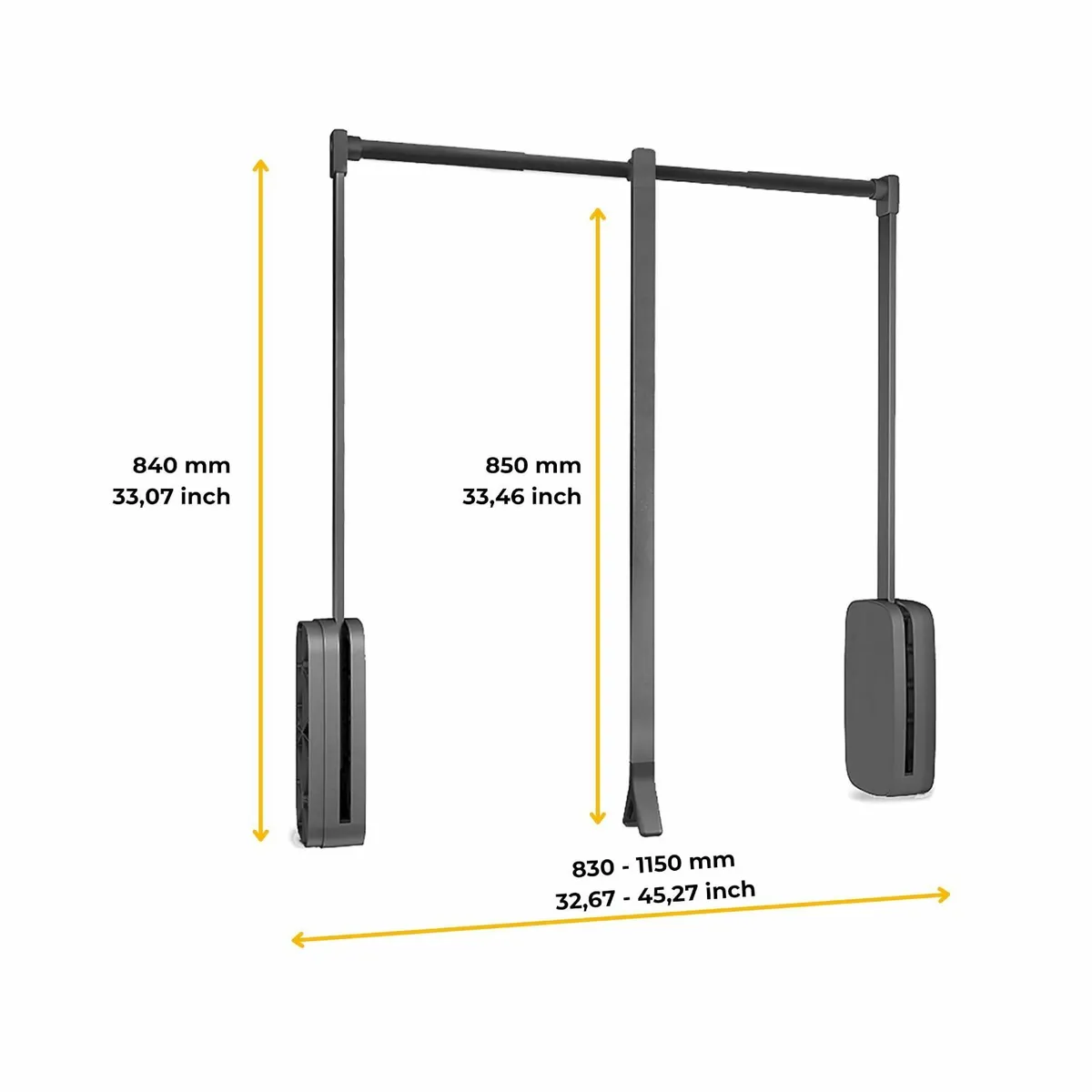 - Pull down hanging rail for wardrobe lift - Image 3