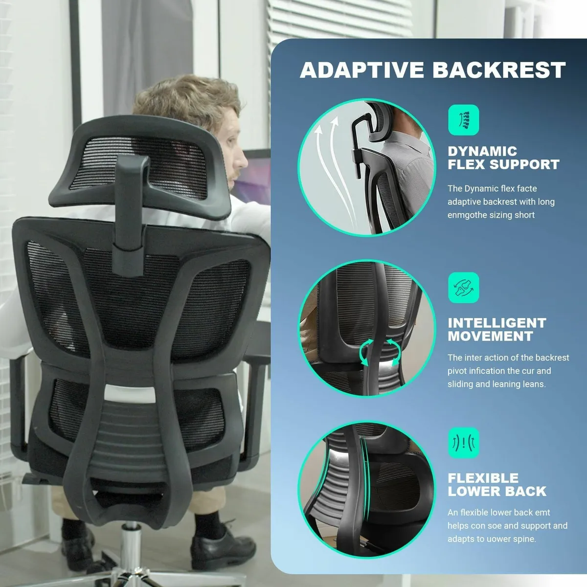 Ergonomic Office Chair – High Back Adaptive - Image 4