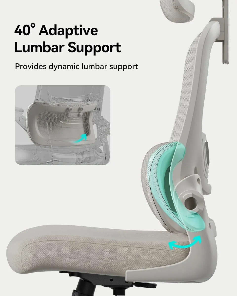 P1 Ergonomic Office Chair with Flip-Up Armrest - Image 4