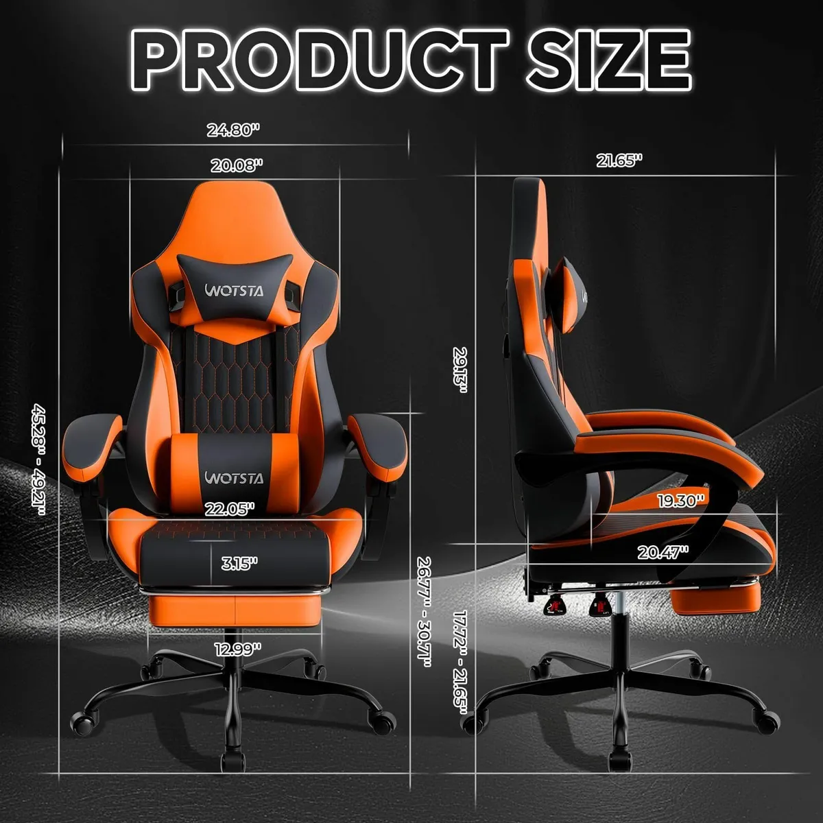 Gaming Chair Ergonomic with Footrest and Lumbar - Image 3