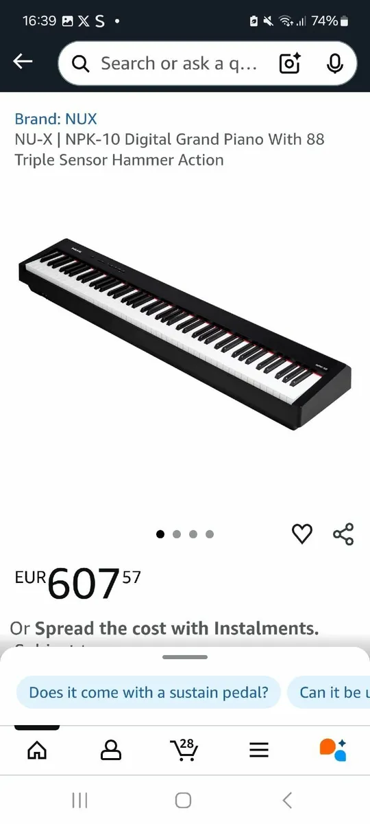 Nux-NPK 10 digital Piano - Image 4