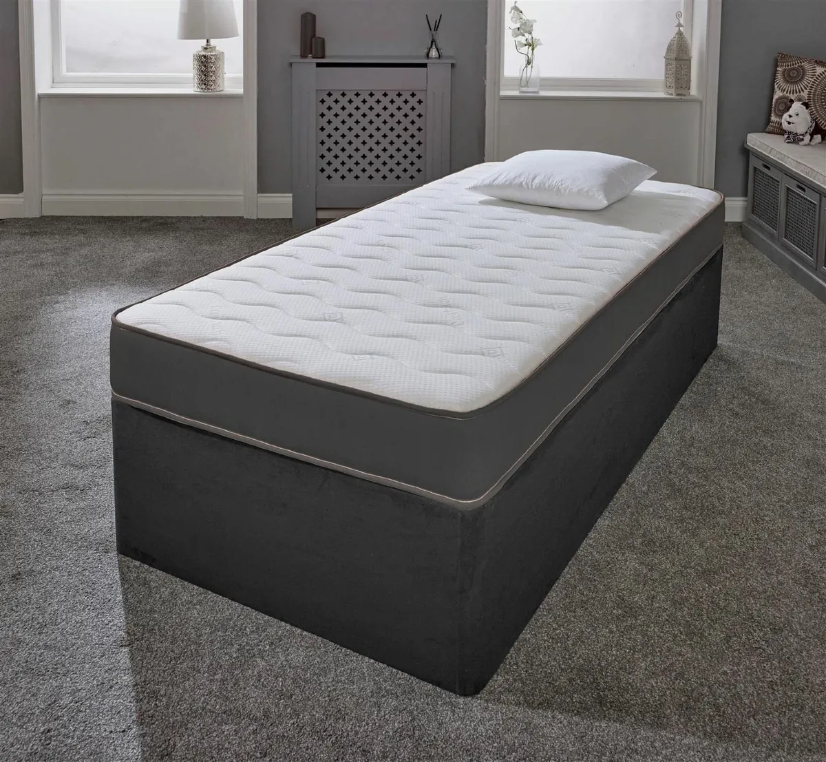Hybrid Cooltouch Colours Mattress Grey Shorty (75 - Image 2
