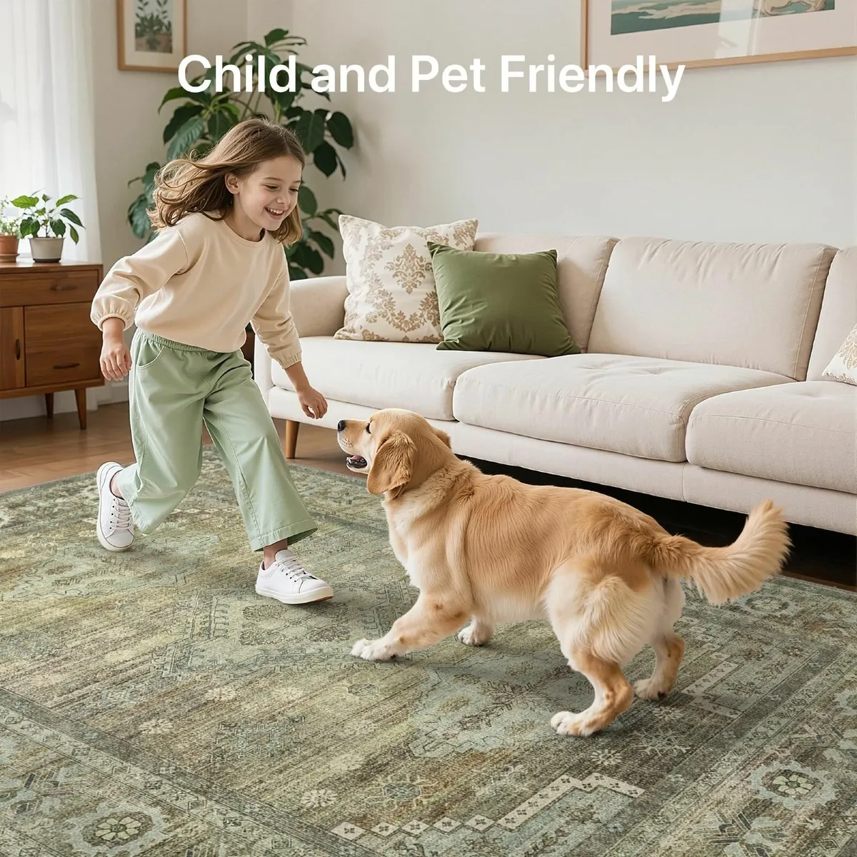 Washable Rug for Living Room 160x230cm Large - Image 4