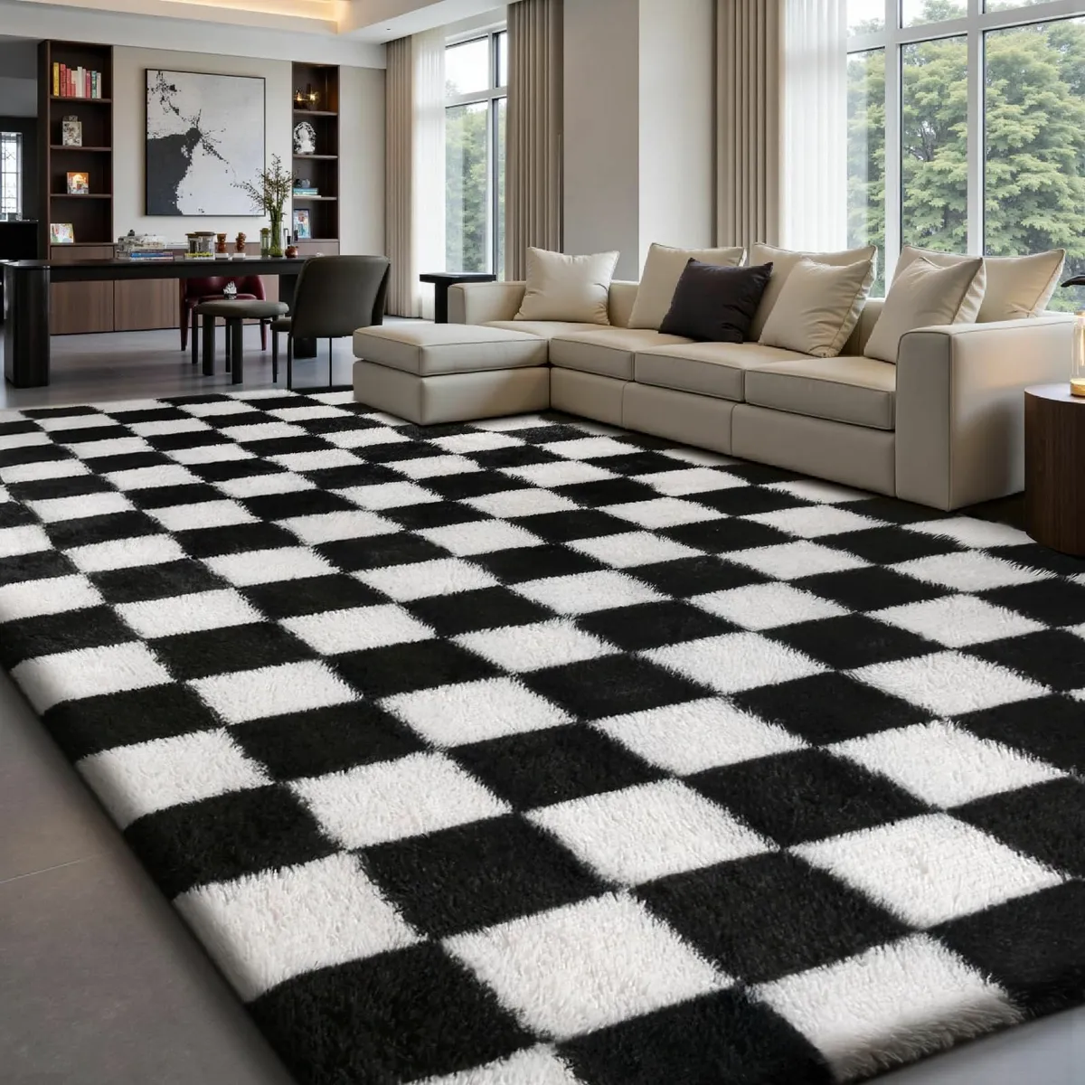 Rugs Living Room 200x300cm Black and White - Image 1