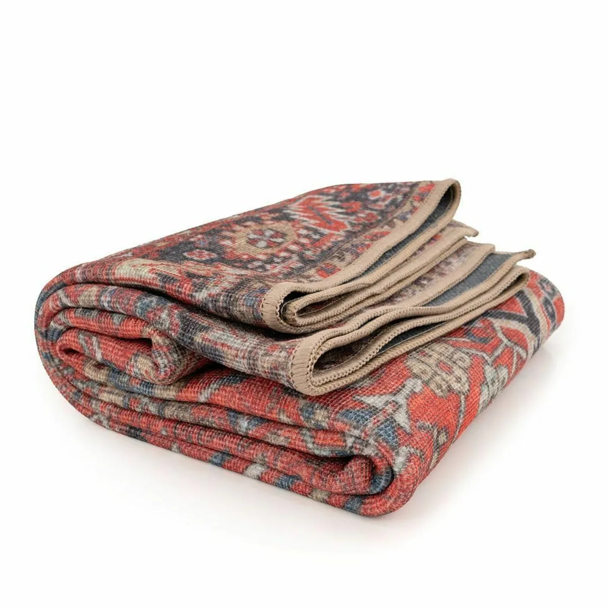 Machine Washable Vintage Red Cotton Rugs Eastern - Image 4