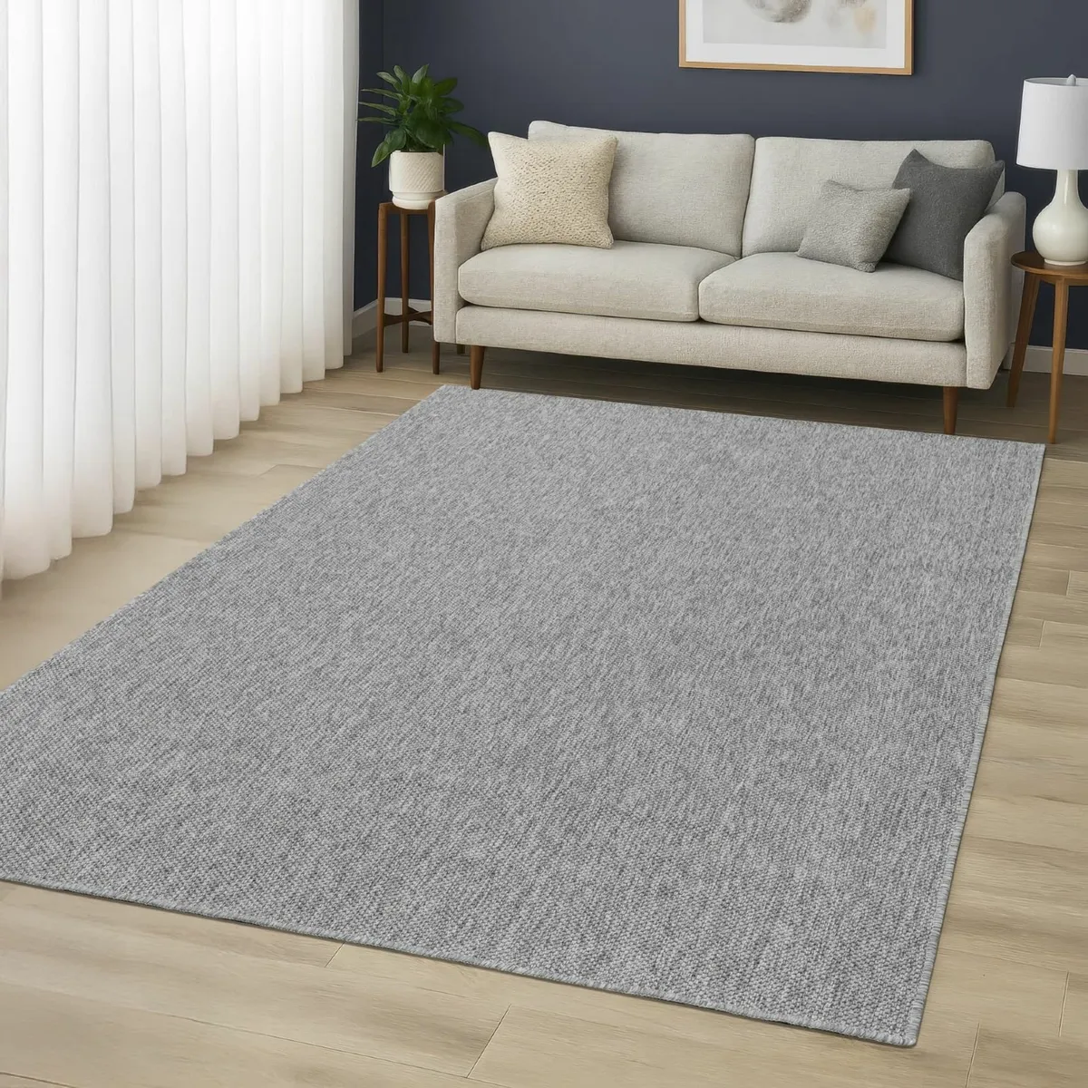 Jute Area Rug Machine Washable For Garden Kitchen - Image 2