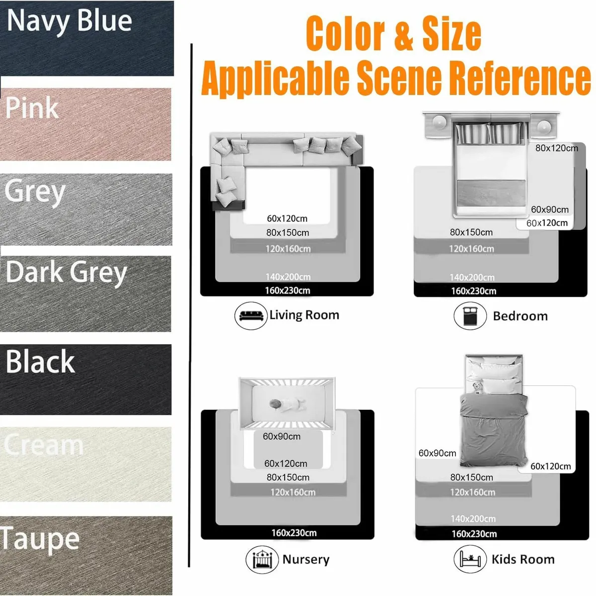 Area Rugs for Bedroom Non Slip Rug Washable - Image 4