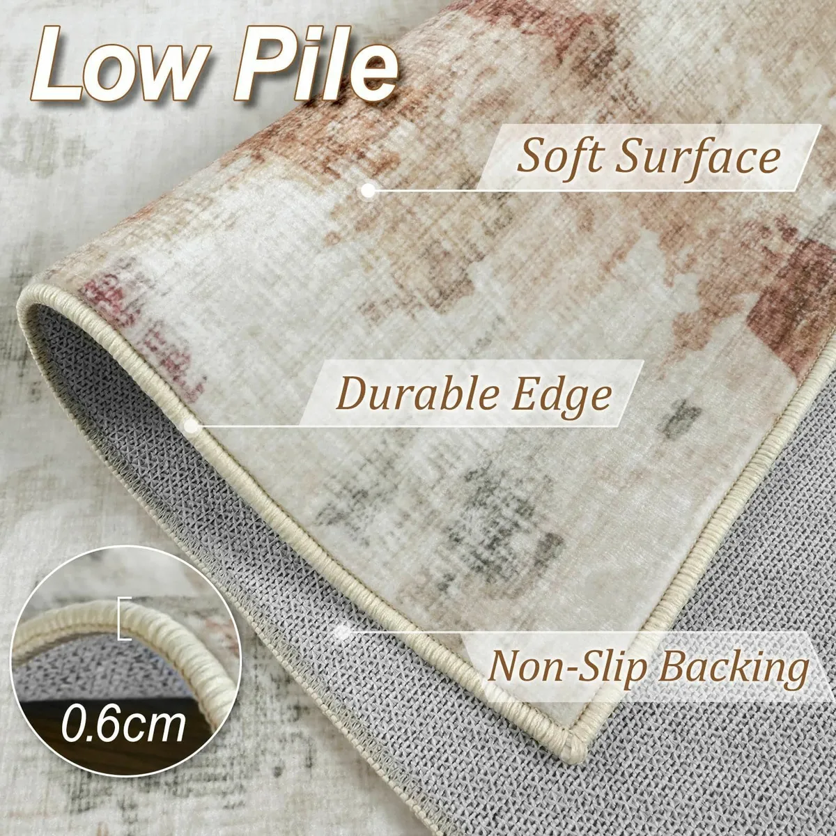 Area Rug 160x230cm Machine Washable Rugs for - Image 4