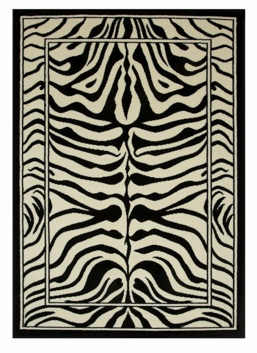 Bold Black White Safari Animal Zebra Print Stripe - Image 1