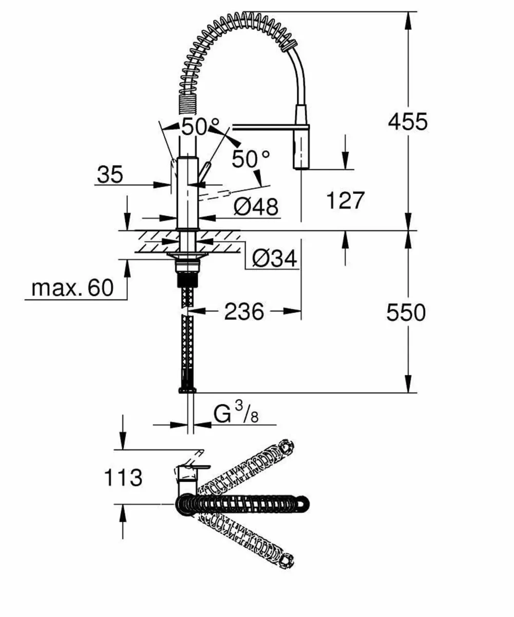 Get - Kitchen Sink Tap Single-Lever Mixer with - Image 3