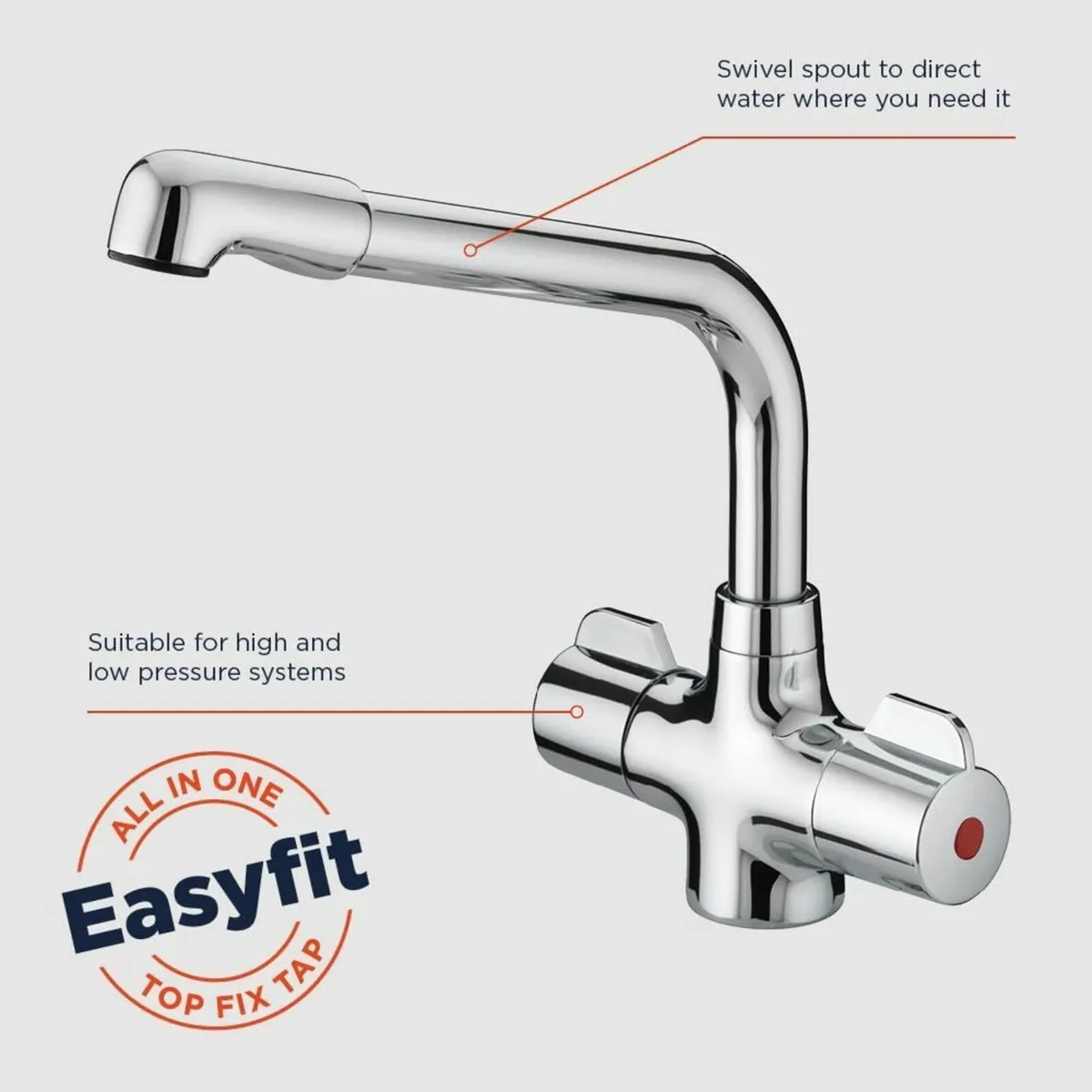 MH SNK EF C Manhattan Easyfit Kitchen Sink Mixer - Image 4