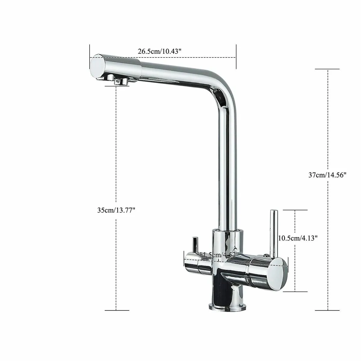 3 Way Kitchen Tap Chrome in 1 Water Filter for - Image 3