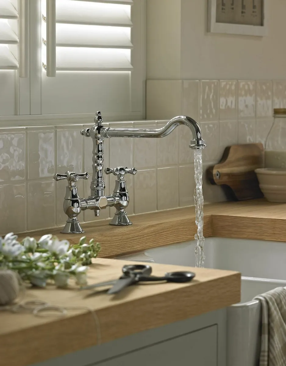 K BRSNK C Colonial Bridge Kitchen Sink Mixer Tap - Image 2