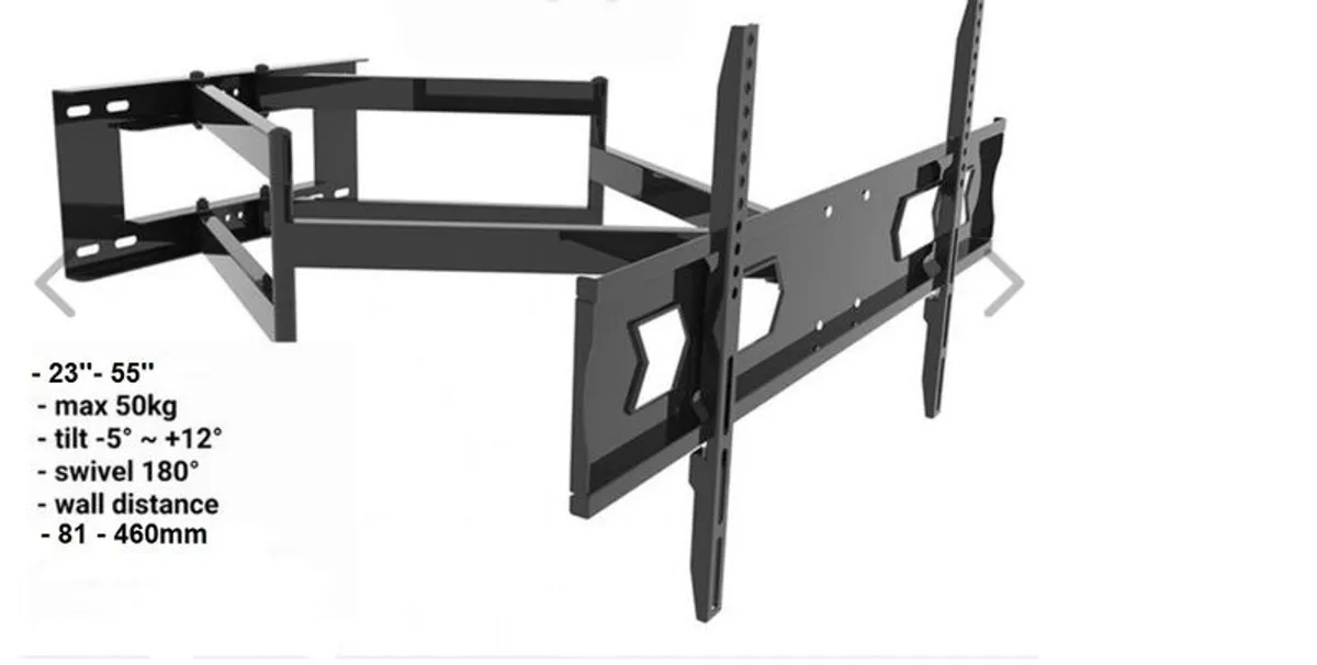 Heavy Duty TV Wall Bracket swivel with two arms for TV 23-55 inches - Sturdy Powerful TV Wall Bracket - Image 1