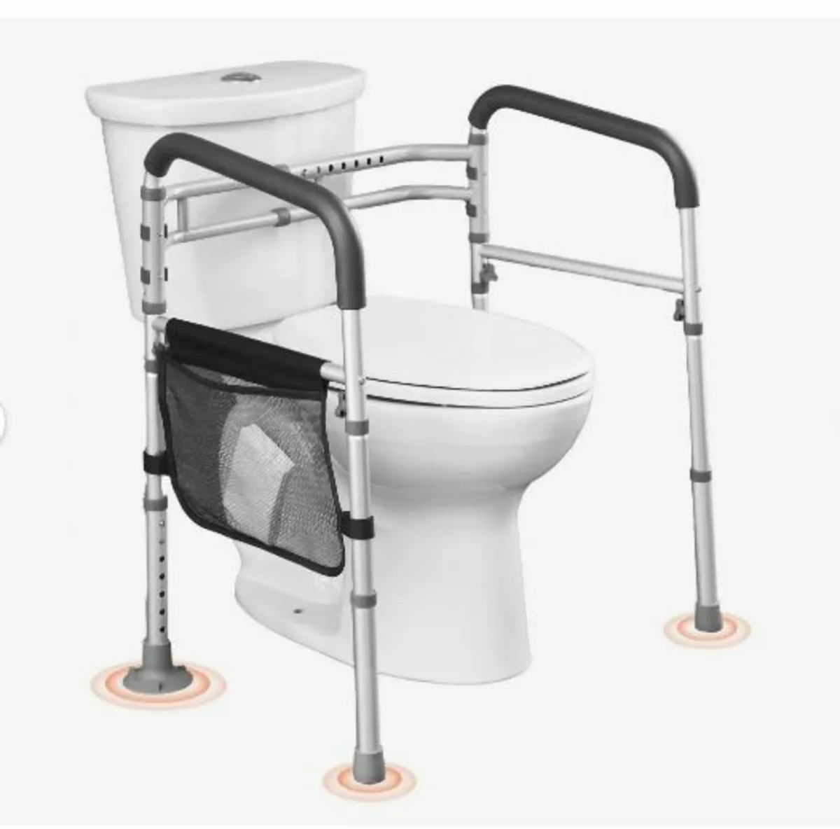Toilet Safety Rail, 300 LBS Foldable Toilet Seat - Image 4