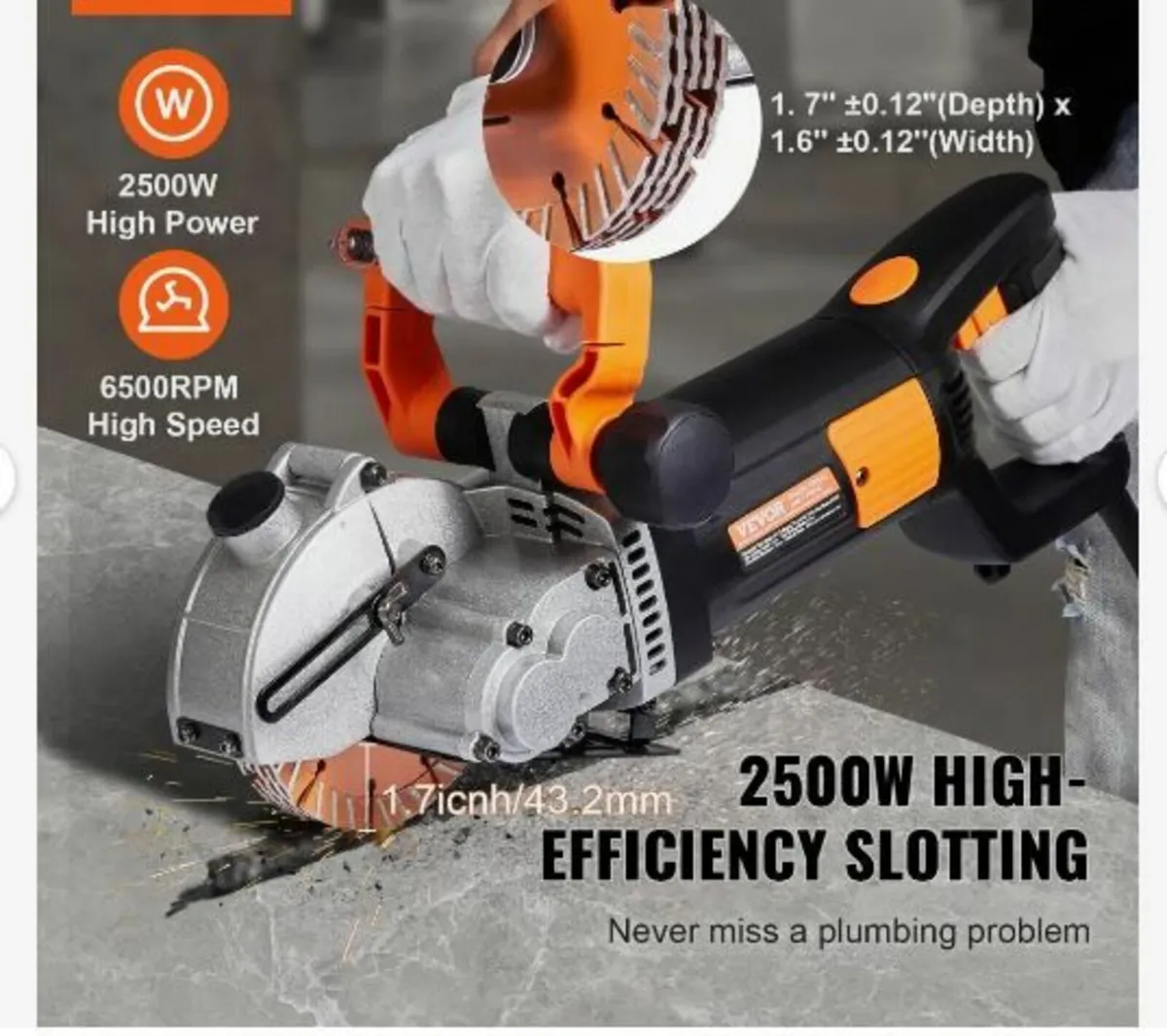 Electric Wall Chaser, Wall Groove Cutting Machine - Image 3