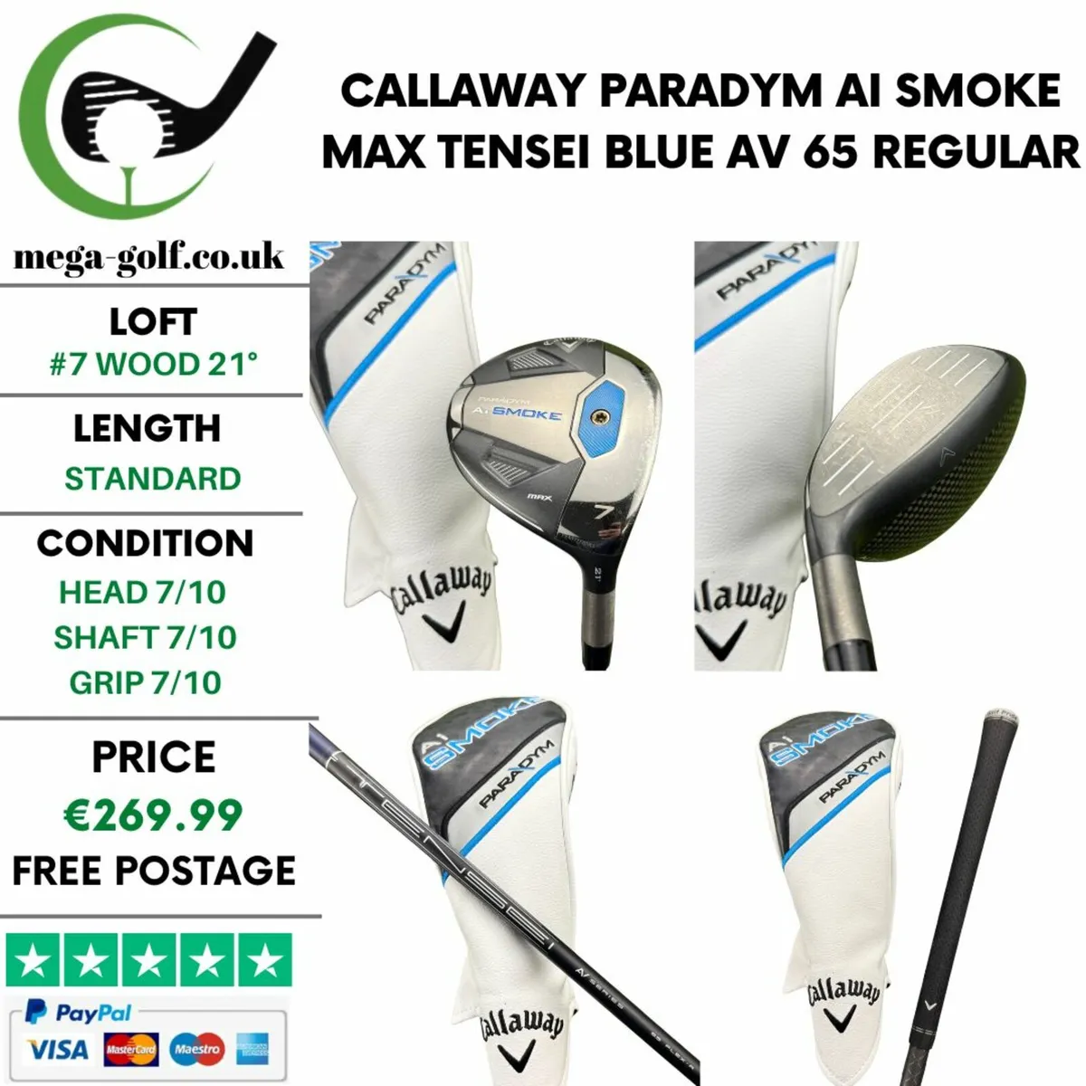 Callaway Paradym Ai Smoke Max #7 Wood 21° /Regular - Image 1