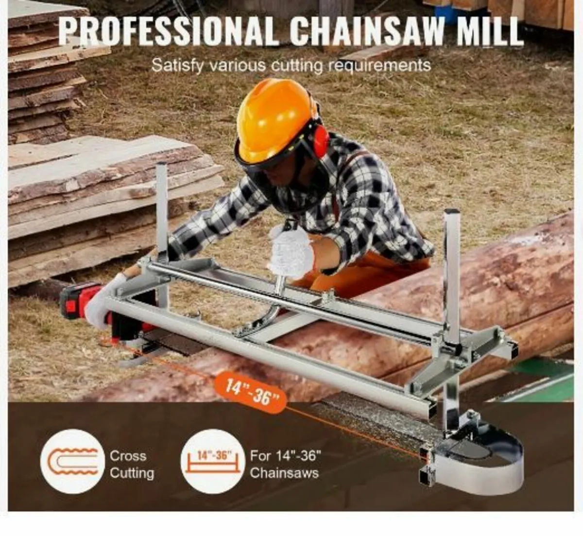 Portable Sawmill 35.6cm-91.4cm Guide Bar - Image 2