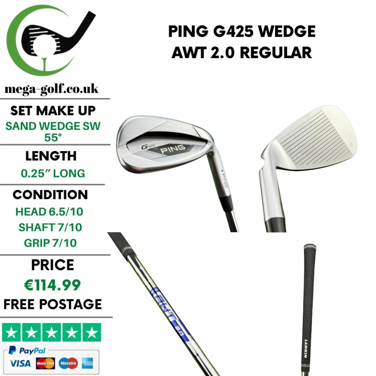 Ping G425 Wedge Pw 44.5° / Awt 2.0 Regular - Image 1