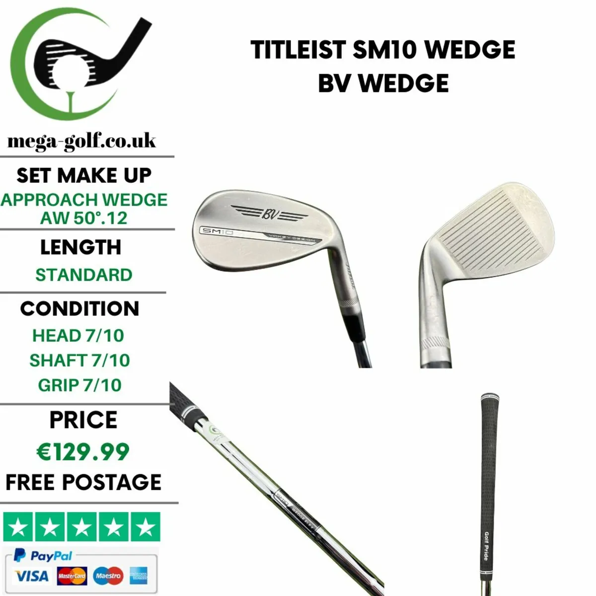 Titleist SM10 Wedge Aw 50°.08F / Bv Wedge - Image 1