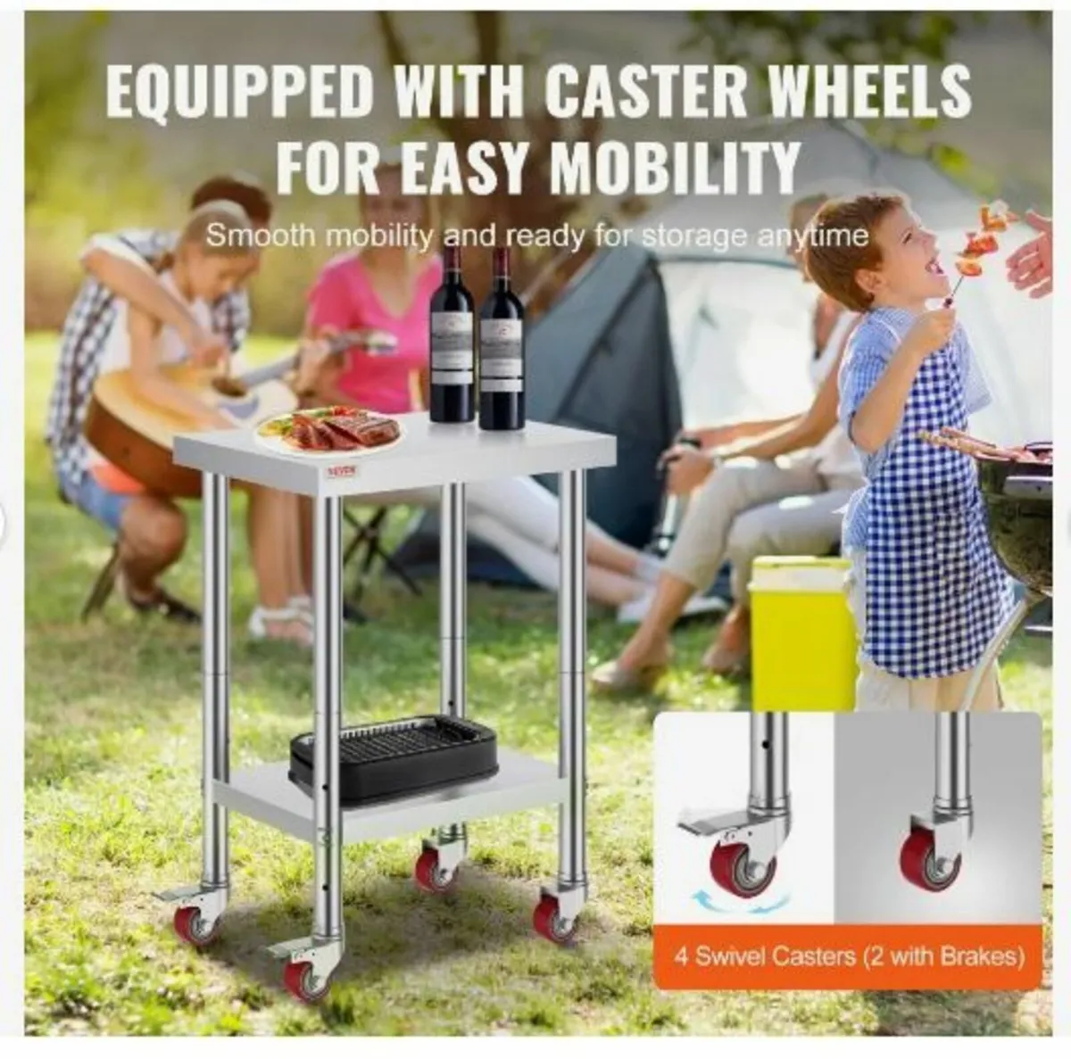 Stainless Steel Work Table 24 x 18 x 34 Inch - Image 4