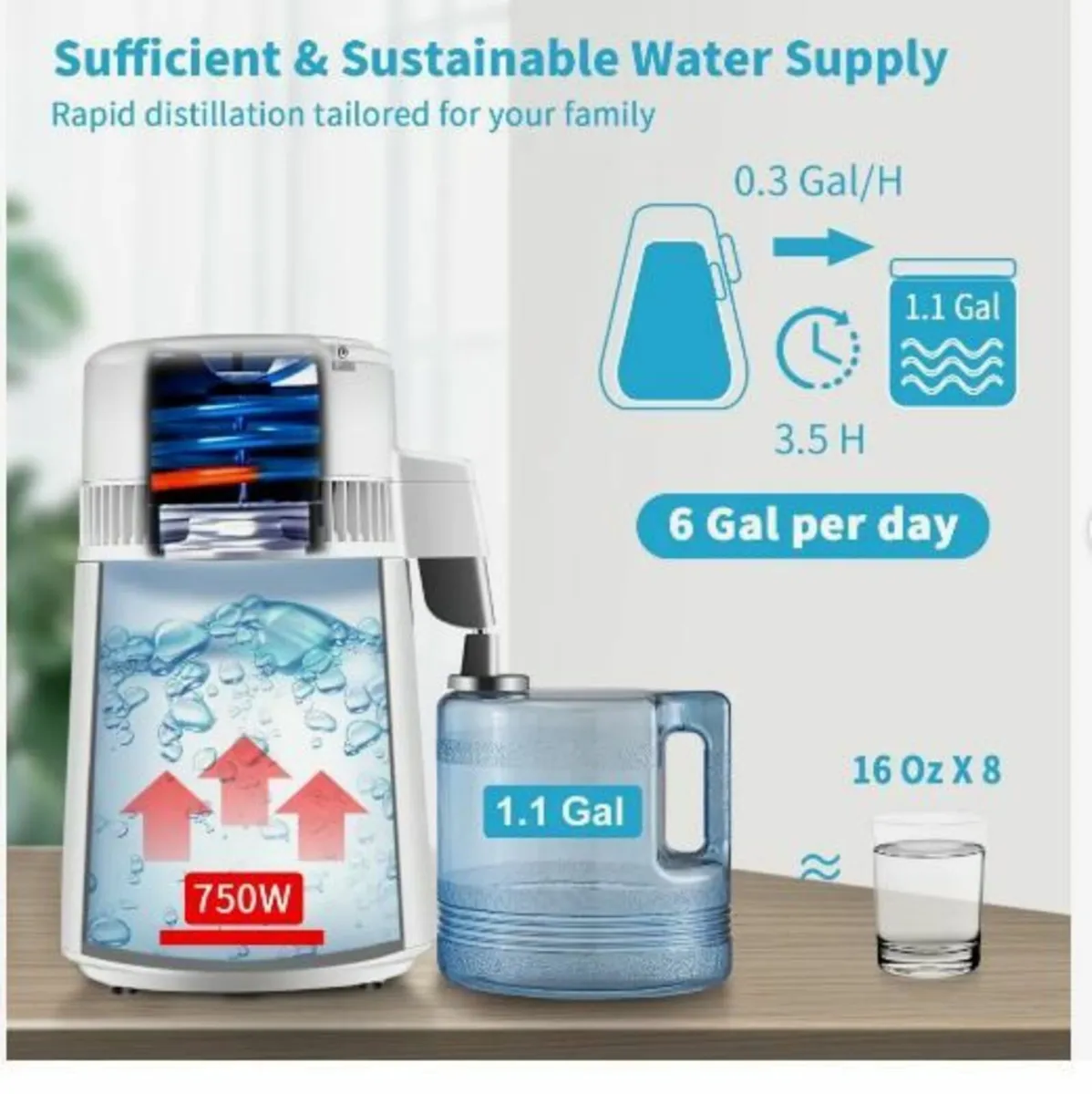 4L Water Distiller 1L/H Distilled Water - Image 2