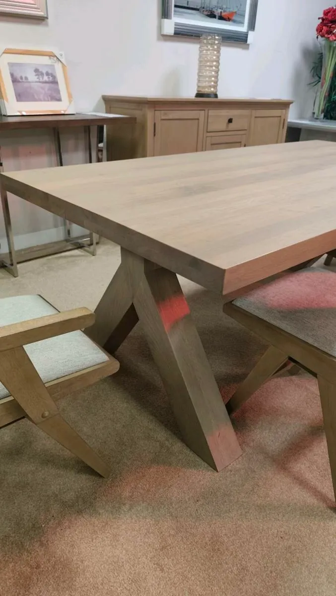 Scandinavian Oak Dining Table - Image 1
