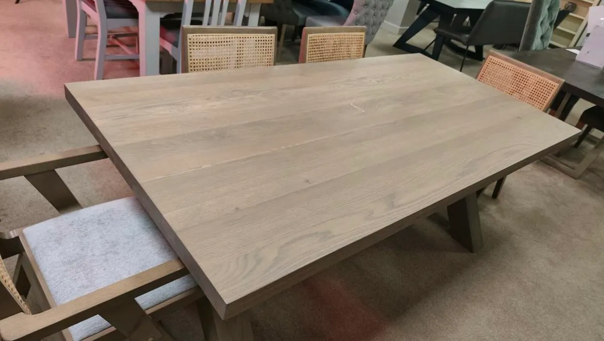 Scandinavian Oak Dining Table - Image 3