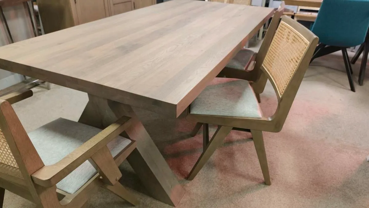 Scandinavian Oak Dining Table - Image 4