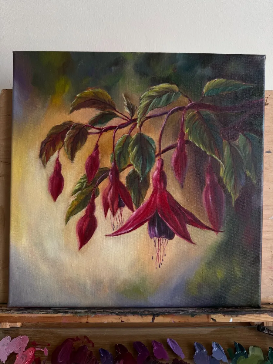 Fuchsia Oil Painting – Commission Available - Image 2